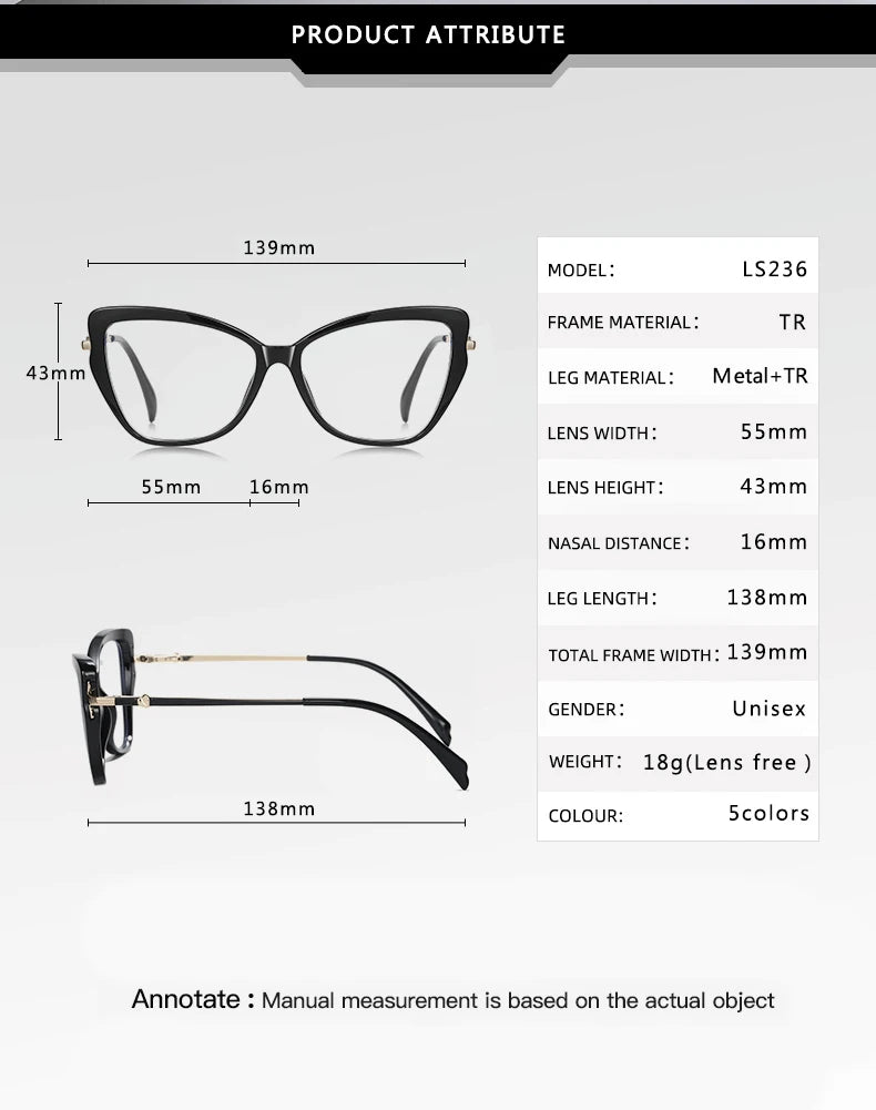 Vicky Women's Full Rim Oval Butterfly Tr 90 Alloy Reading Glasses 77236