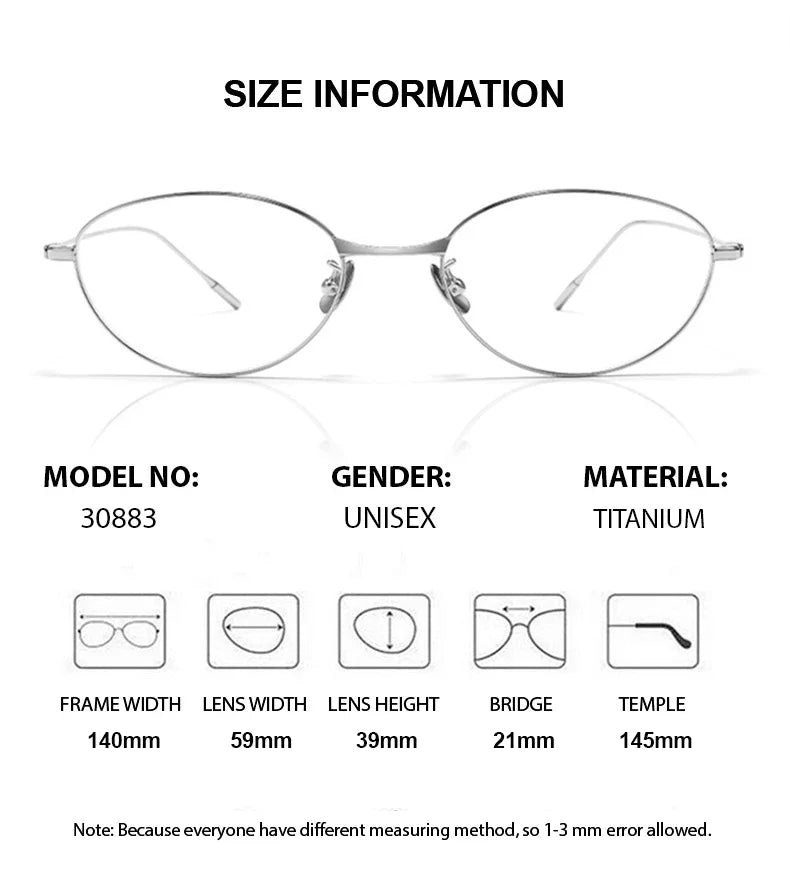 Chashma Unisex Full Rim Oval Square Titanium Reading Glasses 930883 Reading Glasses Chashma
