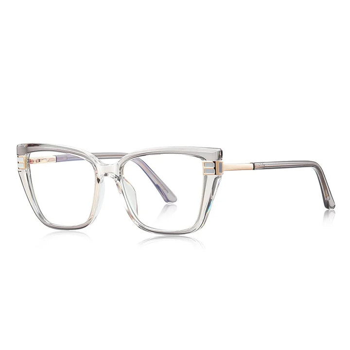 CCspace Women's Full Rim Square Tr 90 Titanium Reading Glasses 311117