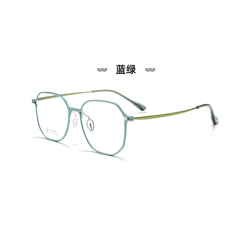 CCspace Women's Full Rim Oval Square Al-Mg Titanium Eyeglasses 315006