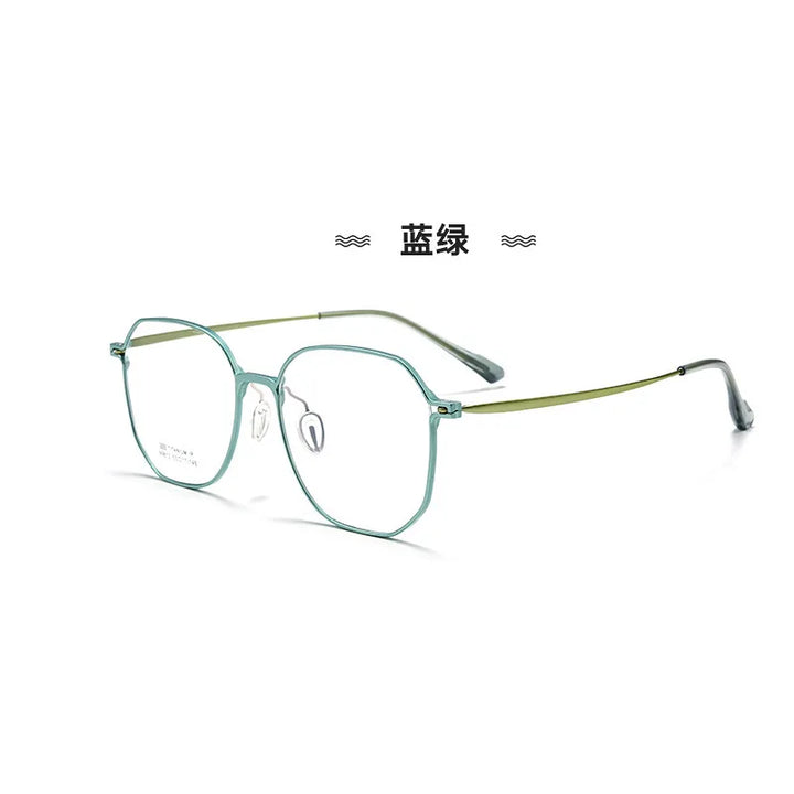 CCspace Women's Full Rim Oval Square Al-Mg Titanium Eyeglasses 315006