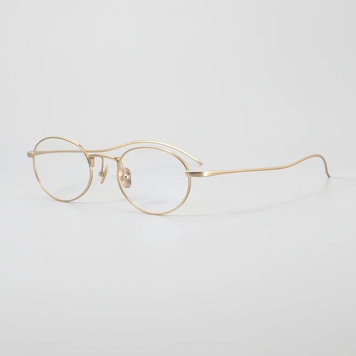 Muzz 0002 unisex small oval titanium prescription eyeglasses — view 4