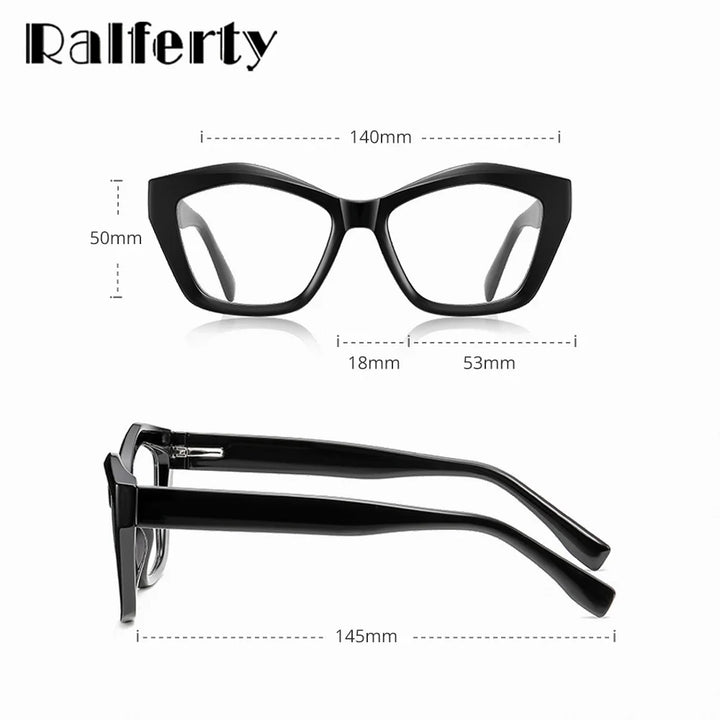 Ralferty Women's Full Rim Cat Eye Tr 90 Titanium Eyeglasses 32169