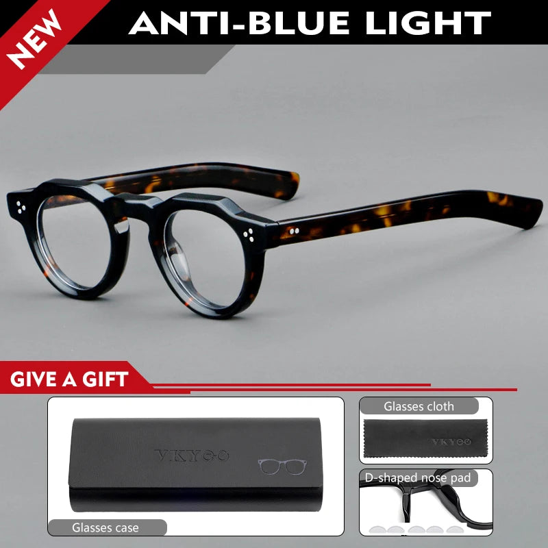 Vicky Women's Full Rim Flat Top Round Acetate Reading Glasses 98013