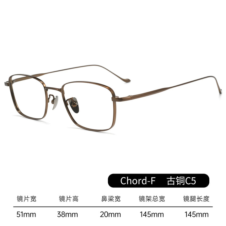 Bclear Unisex Full Rim Square Titanium Eyeglasses Fuz 13