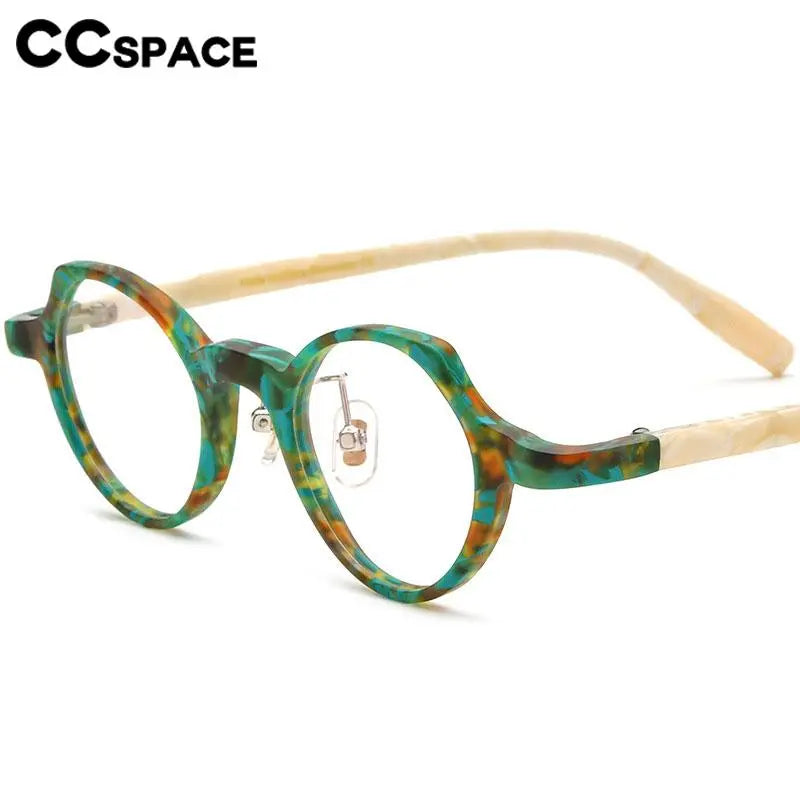 CCspace Unisex Full Rim Cat Eye Acetate Eyeglasses 56886 Full Rim CCspace   