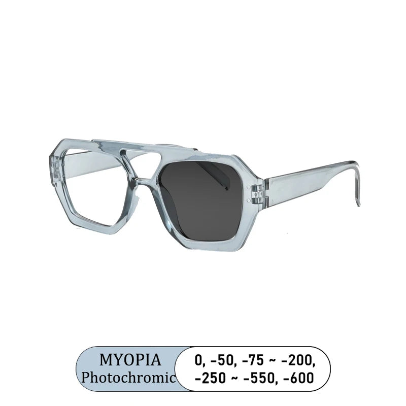 Kocolior Unisex Full Rim Polygon Double Bridge Tr 90 Reading Glasses 220033