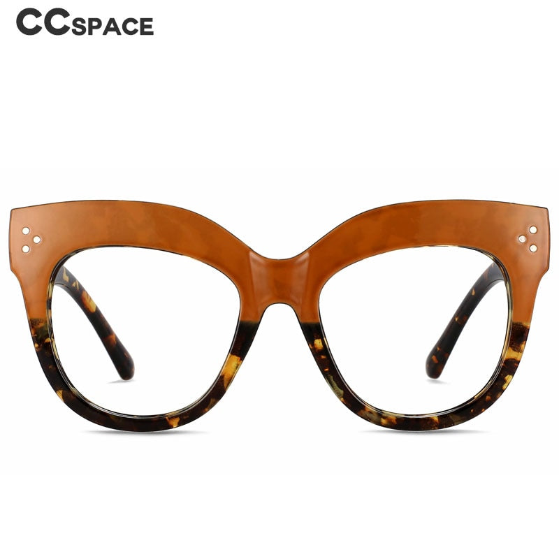CCSpace Women's Full Rim Cat Eye PC Plastic Eyeglasses 56429 Full Rim CCspace   