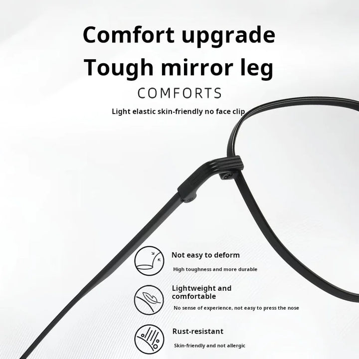 Momoja Women's Full Rim Polygon Square Titanium Alloy Eyeglasses 722003