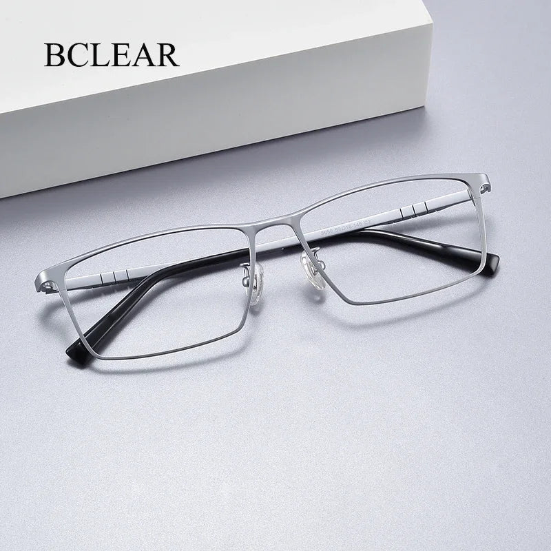 Bclear Unisex Full Rim Polygon Square Titanium Eyeglasses 635050
