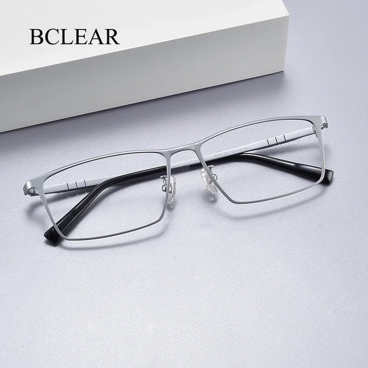 Bclear Unisex Full Rim Polygon Square Titanium Eyeglasses 635050