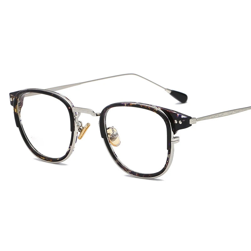 Cubojue Unisex Full Rim Square Tr 90 Titanium Reading Glasses 71406