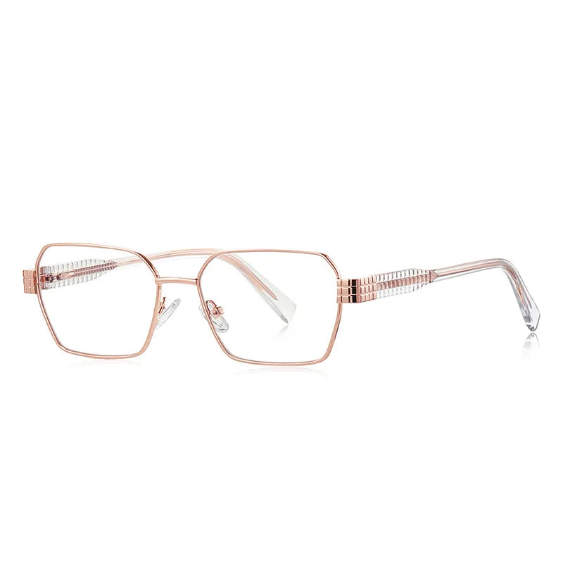 CCspace Women's Full Rim Polygon Square Tr 90 Alloy Reading Glasses 311240
