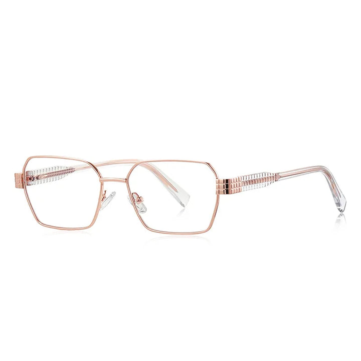 CCspace Women's Full Rim Polygon Square Tr 90 Alloy Reading Glasses 311240