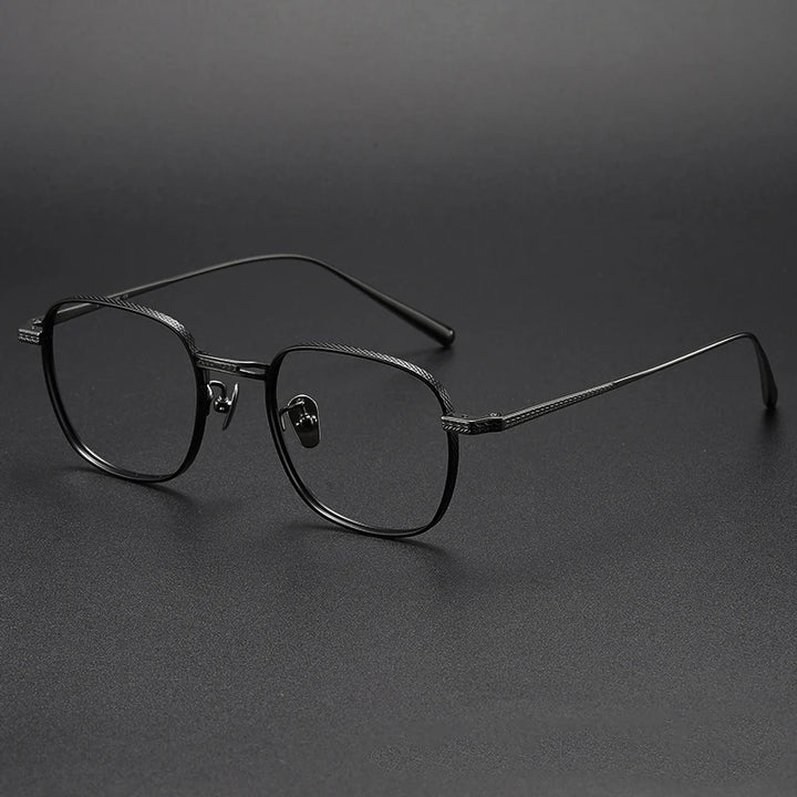 Black Mask Women's Full Rim Square Titanium Eyeglasses 227025