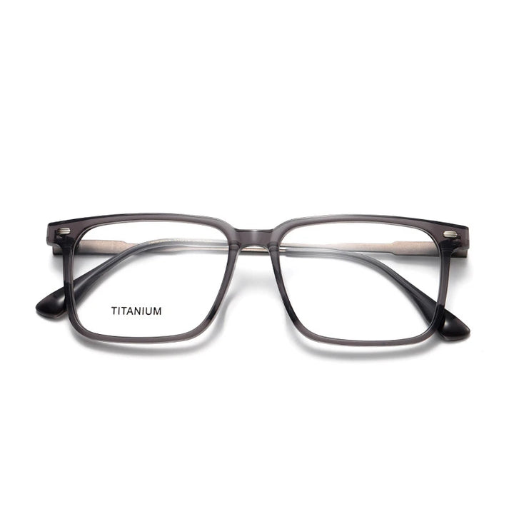 Aror Unisex Full Rim Square Acetate Titanium Eyeglasses 842194