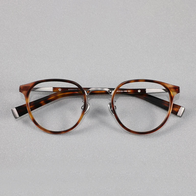 Black Mask Unisex Full Rim Round Acetate Eyeglasses BM-BKT10