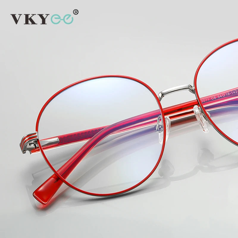 Vicky Women's Full Rim Round Alloy Reading Glasses 3071 Reading Glasses Vicky   