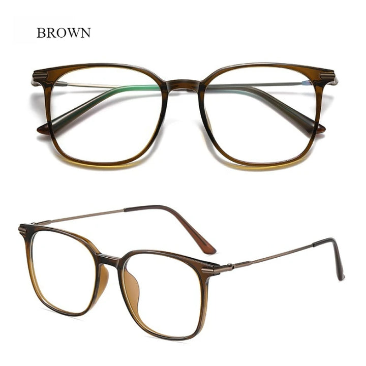Meeshow Women's Full Rim Square Tr 90 Titanium Reading Glasses 69009