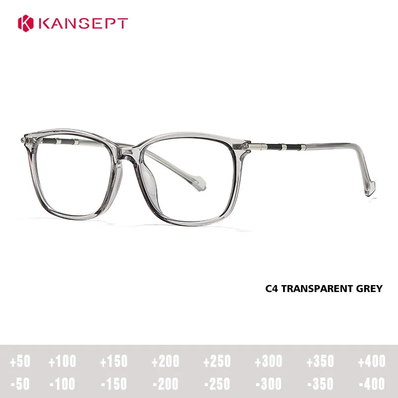 Kansept Women's Full Rim Square Tr 90 Alloy Reading Glasses 427001