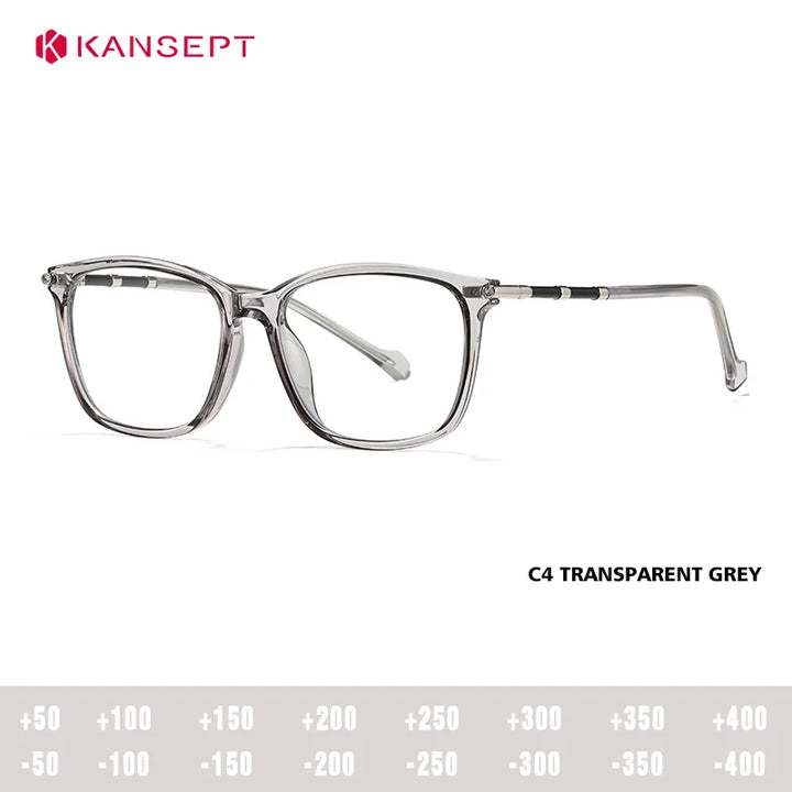 Kansept Women's Full Rim Square Tr 90 Alloy Reading Glasses 427001
