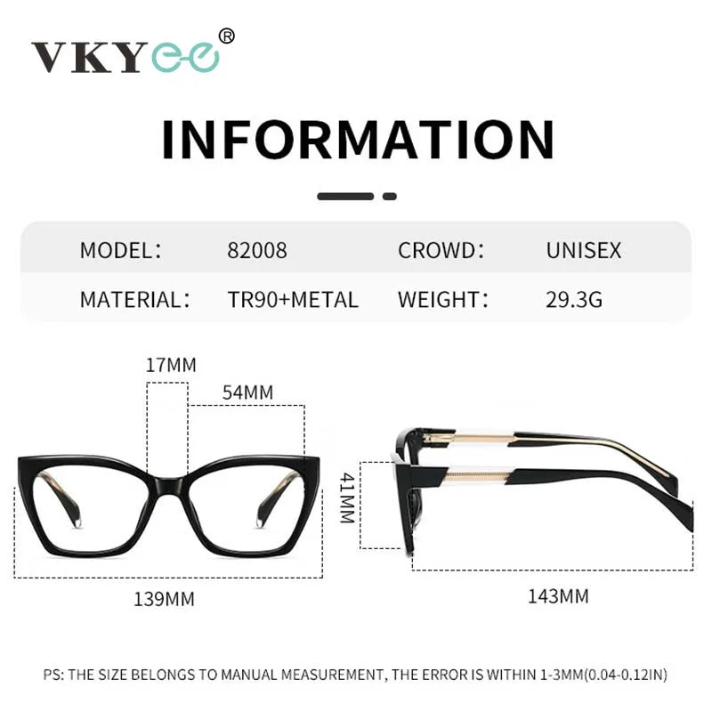 Vicky Women's Full Rim Butterfly Tr 90 Alloy Reading Glasses 582008