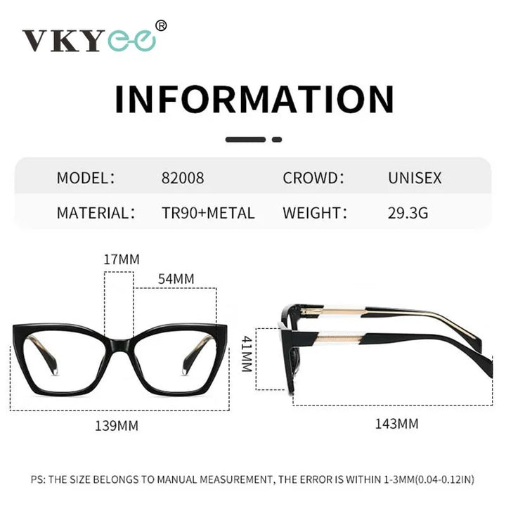 Vicky Women's Full Rim Butterfly Tr 90 Alloy Reading Glasses 582008