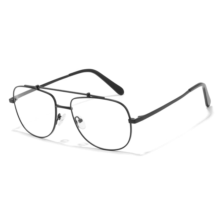 Laoyehui Unisex Full Rim Square Double Bridge Alloy Reading Glasses 94268 Reading Glasses Laoyehui C4 +250