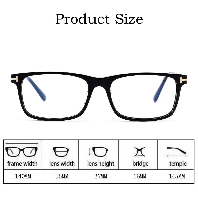 Yimaruili Unisex Full Rim Square Acetate Fiber Eyeglasses 45584 Full Rim Yimaruili Eyeglasses