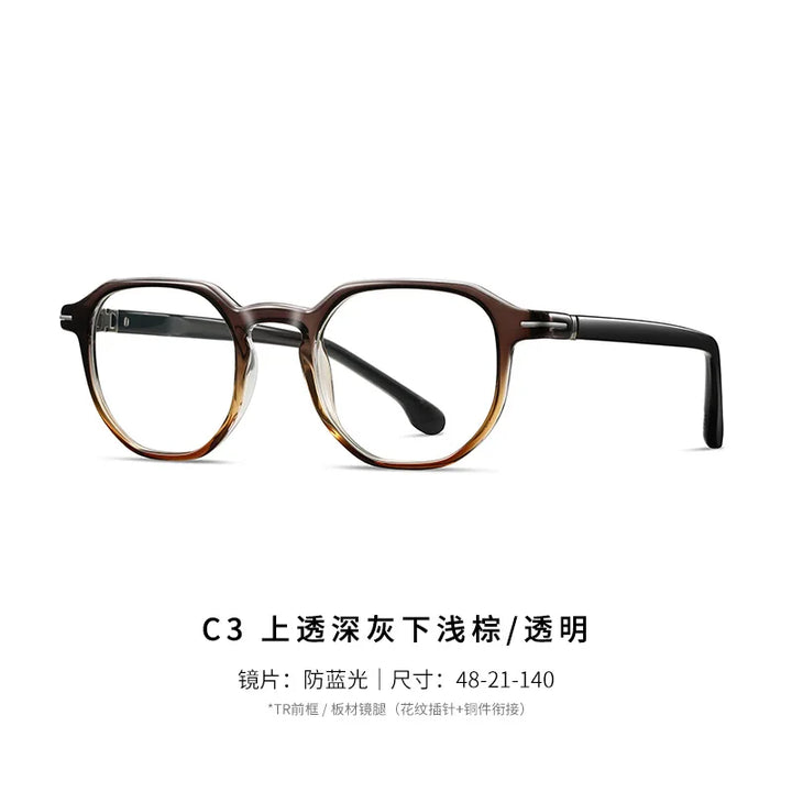 Reven Jate Unisex Full Rim Square Acetate Prescription Eyeglasses 32207 - view 7