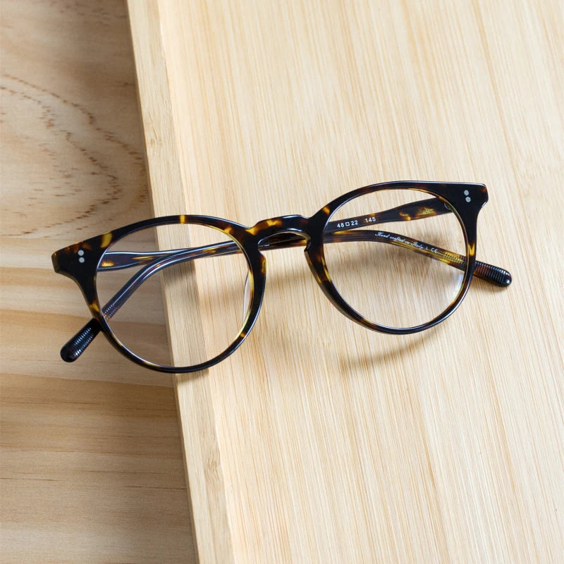 Black Mask Unisex Full Rim Round Acetate Eyeglasses BM-O5183
