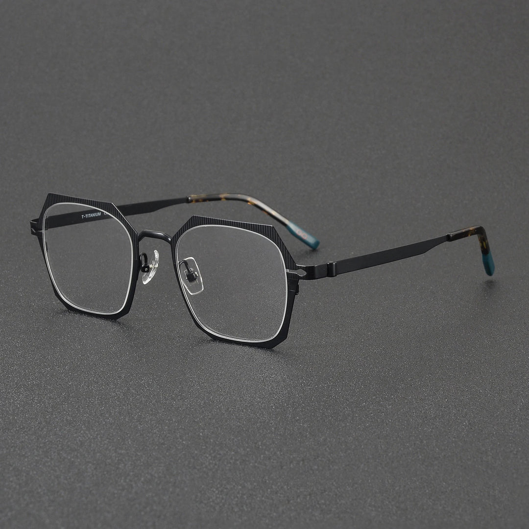 Muzz 81101 men's square screwless IP titanium prescription eyeglasses — view 4
