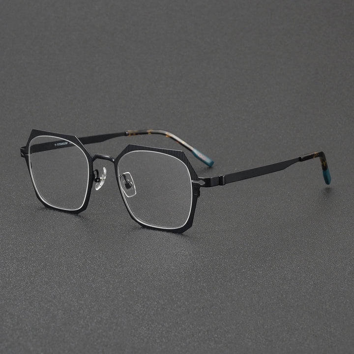 Muzz 81101 men's square screwless IP titanium prescription eyeglasses — view 4