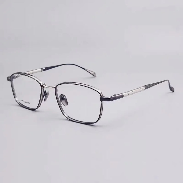 Aimee Men's Full Rim Square Titanium Eyeglasses 27015 Full Rim Aimee   