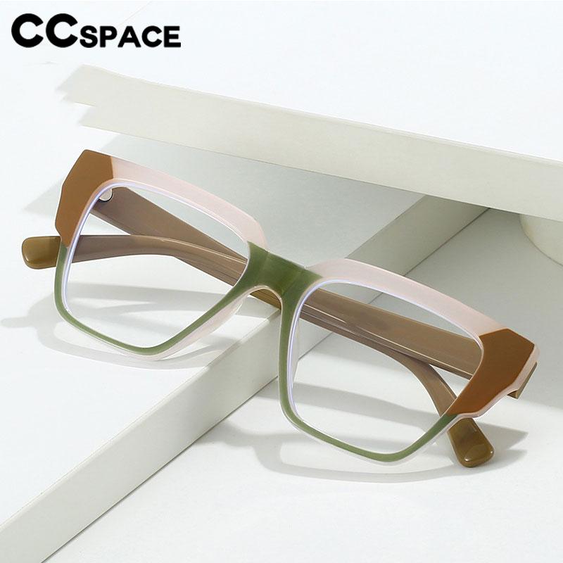 CCSpace Women's Full Rim Square Tr 90 Titanium Eyeglasses 56855 Full Rim CCspace   
