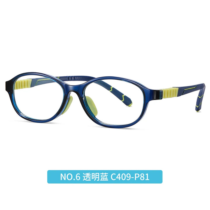 Vicky Unisex Youth's Full Rim Square Tr 90 Silicone Eyeglasses V0820 Full Rim Vicky ZC820-C409-P81 CHINA 