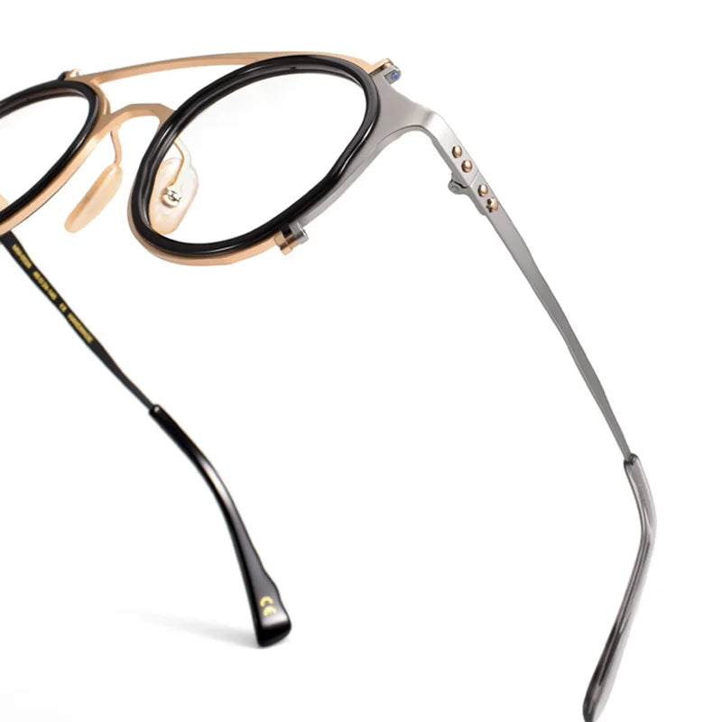 Muzz 0028 unisex round titanium acetate prescription eyeglasses — view 11