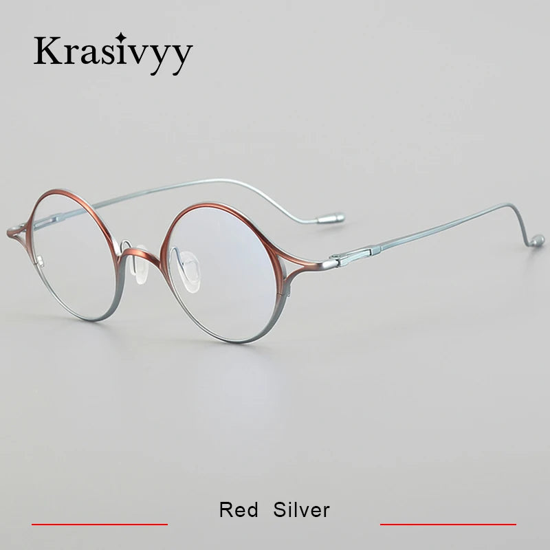 Krasivyy Women's Full Rim Oval Round Titanium Eyeglasses 45958