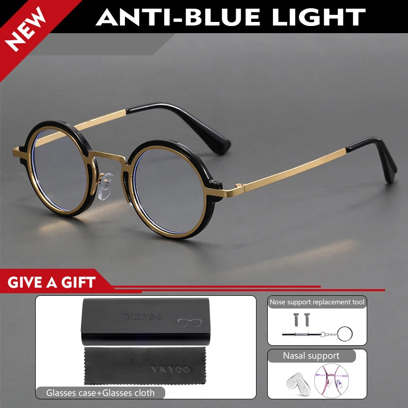 Vicky Unisex Full Rim Round Tr 90 Alloy Reading Glasses 10124