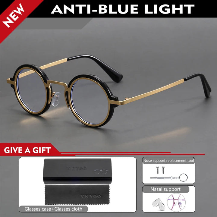 Vicky Unisex Full Rim Round Tr 90 Alloy Reading Glasses 10124