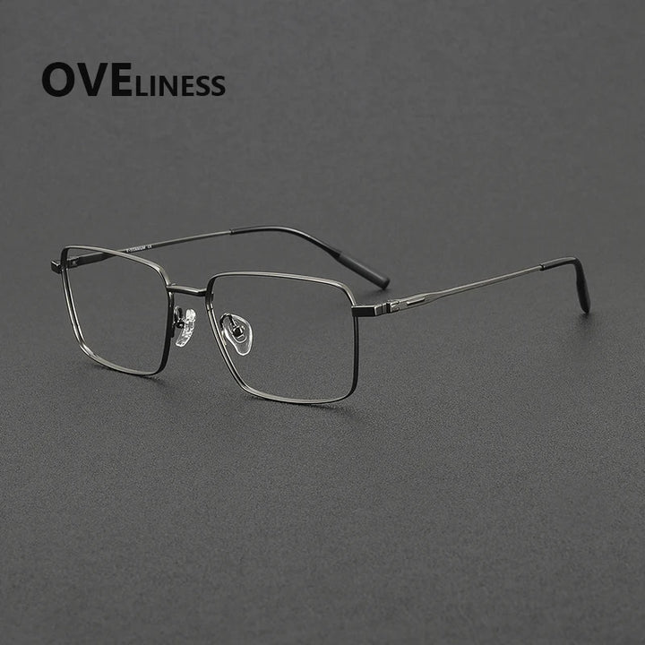 Oveliness Unisex Full Rim Polygon Square Titanium Eyeglasses 581058