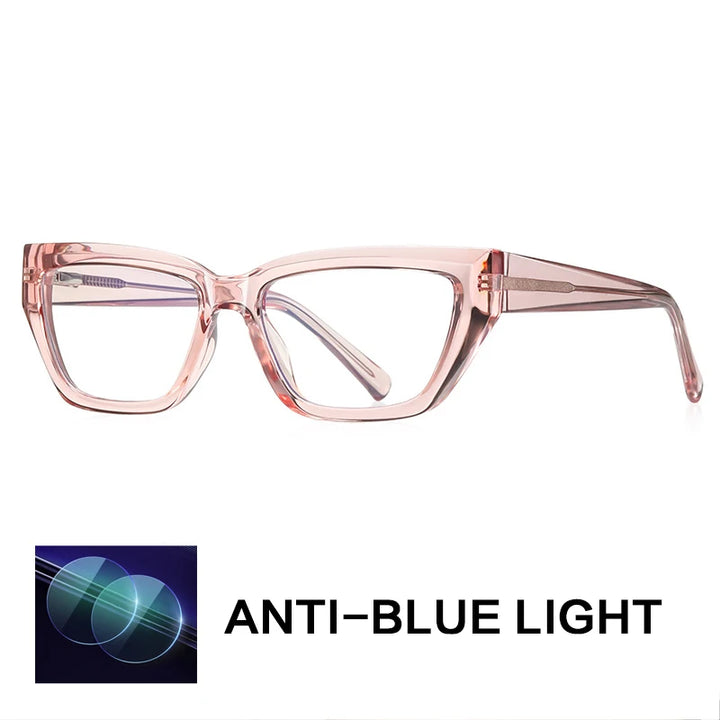 Gatenac Women's Full Rim Square Tr 90 Titanium Reading Glasses G2155