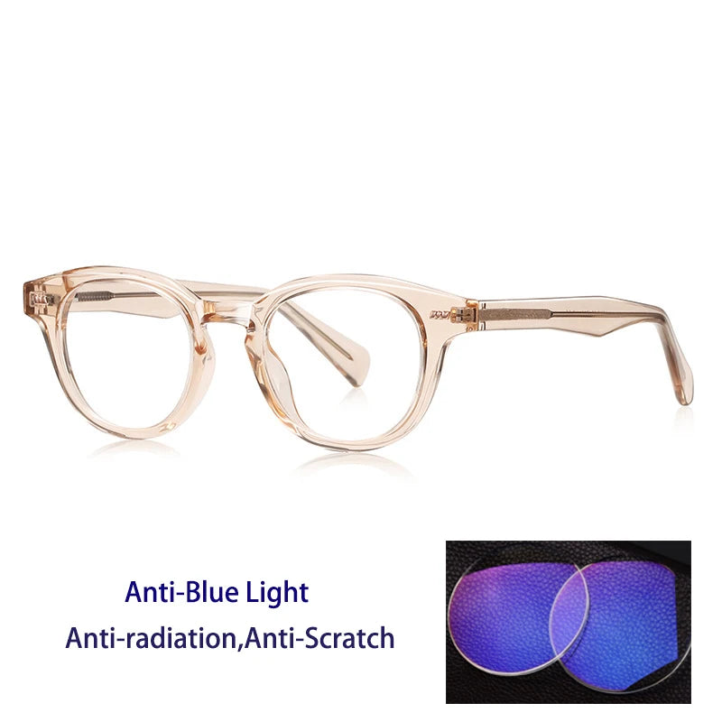 Kocolior Unisex Full Rim Oval Square Acetate Alloy Reading Glasses 82016