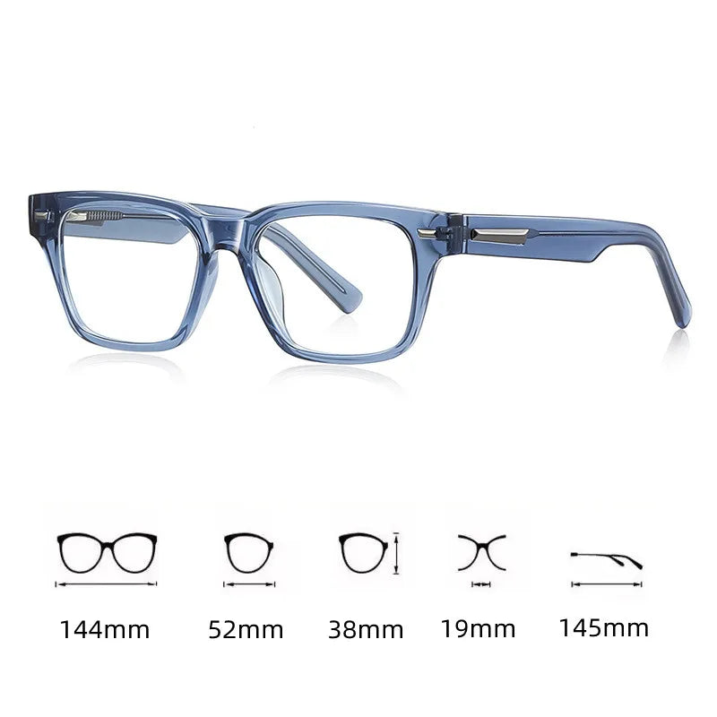 Kocolior Unisex Full Rim Square Acetate Photochromic Reading Glasses 421035