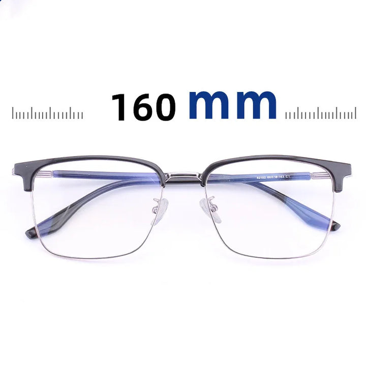 Hdcrafter Men's Full Rim Big Square Tr 90 Titanium Eyeglasses 952102
