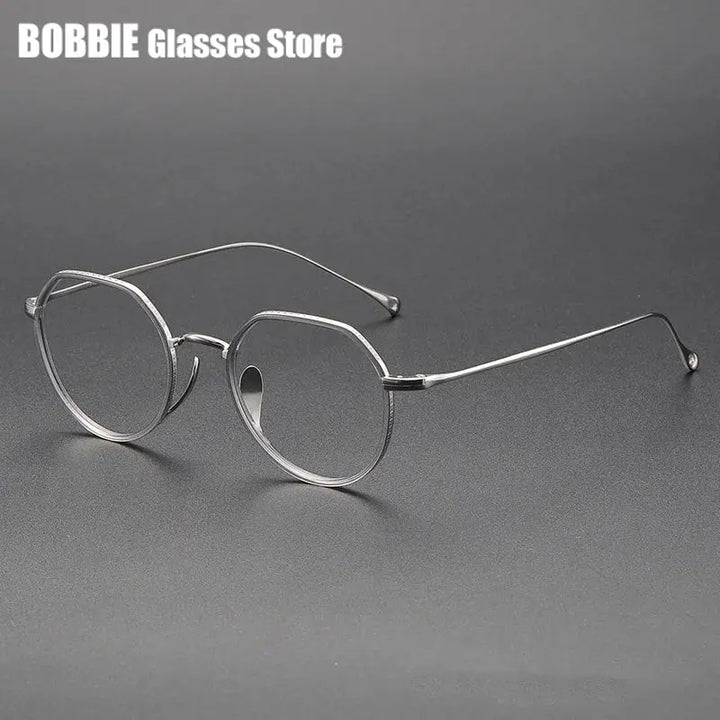 Bobbie Full Rim 730100 Women’s  Flat Top Round Titanium Acetate Frames FuzWeb