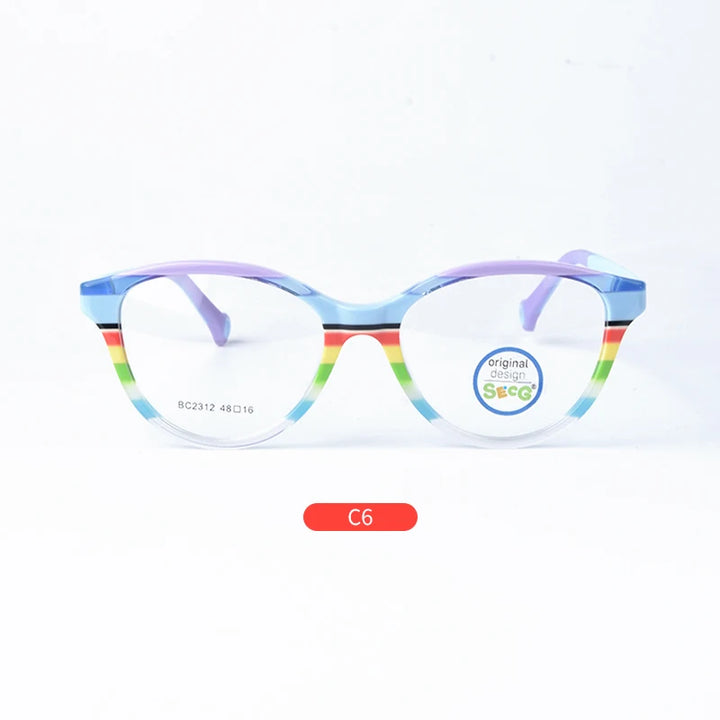Secg Unisex Children's Full Rim Round Tr 90 Silicone Eyeglasses 262312