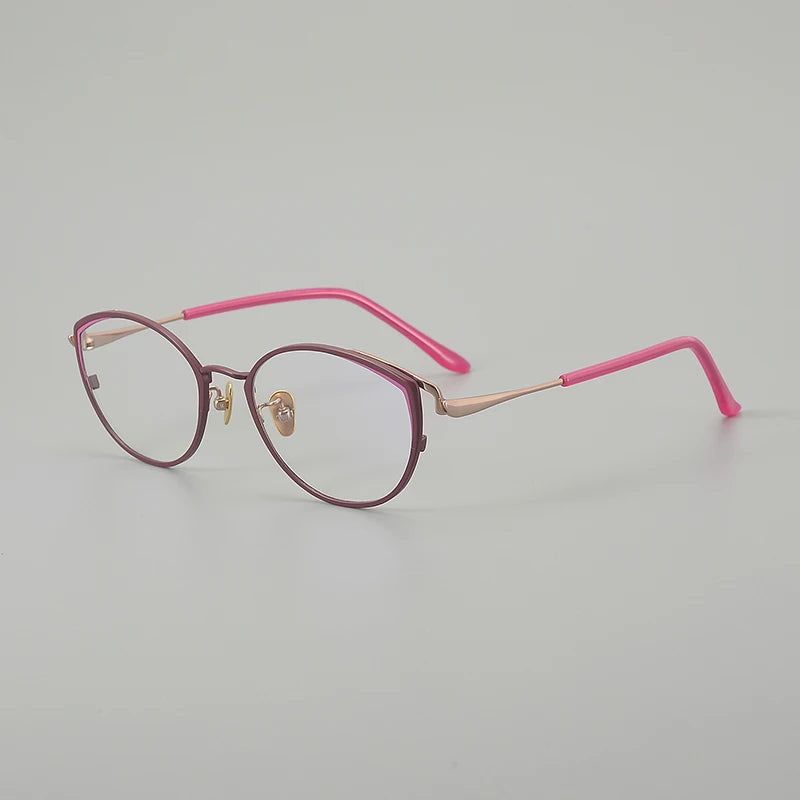 Muzz 030 women's cat eye IP titanium prescription eyeglasses — view 6