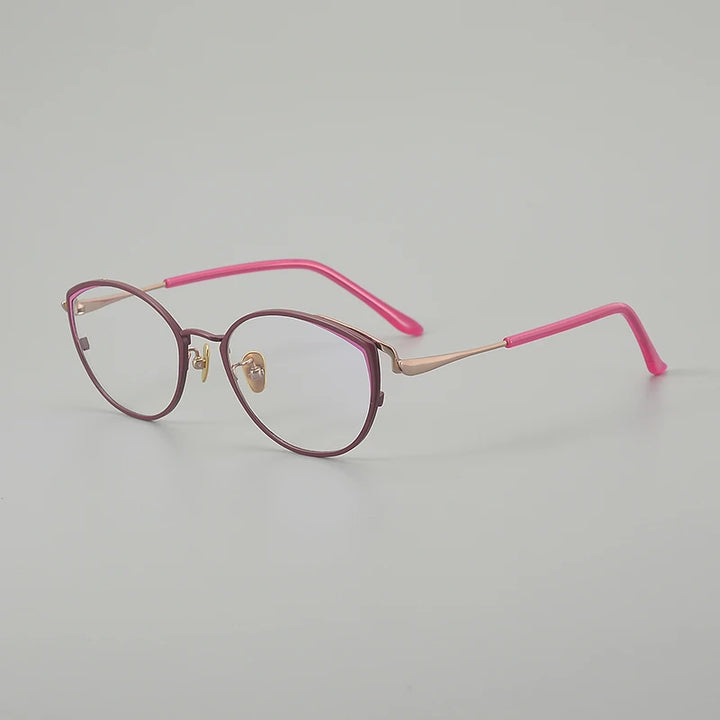 Muzz 030 women's cat eye IP titanium prescription eyeglasses — view 6