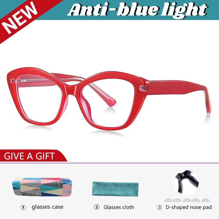 Vicky Women's Full Rim Square Tr 90 Titanium Reading Glasses 97048
